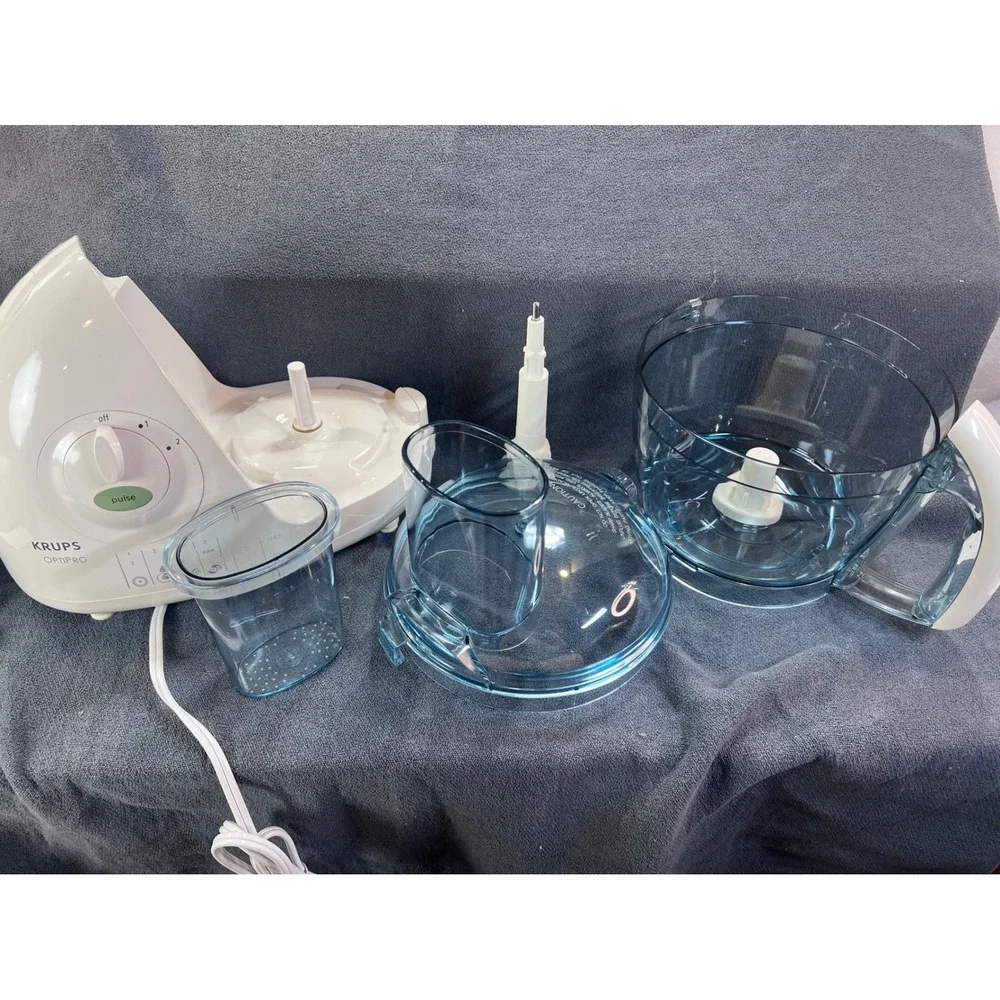 Krups OptiPro Model 705 Food Processor White 400W with Attachments Made France